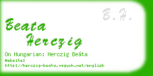 beata herczig business card